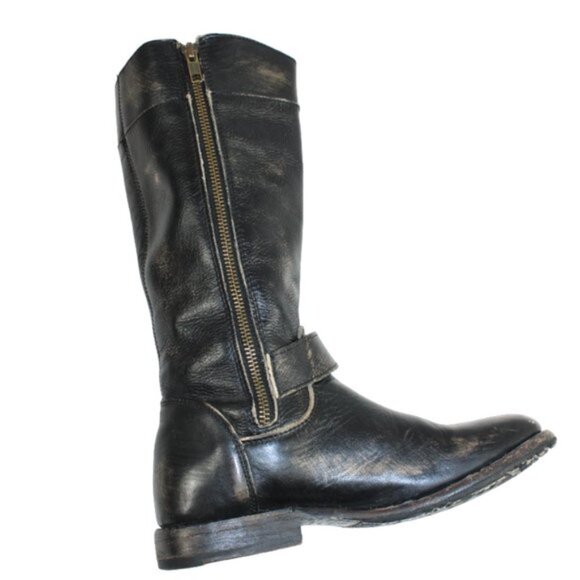 Bed Stu GoGo Black Hand Wash Cobbler Series Mid-Calf Moto Style Boot, Si… - Picture 9 of 15